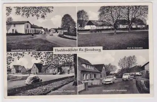 87577 Mehrbild Ak Nordhackstedt Kreis Flensburg Geschäftshaus, Hof, Gasthaus usw