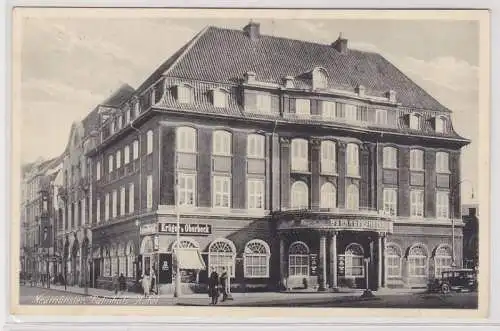 88877 Ak Neumünster Bahnhofshotel 1938