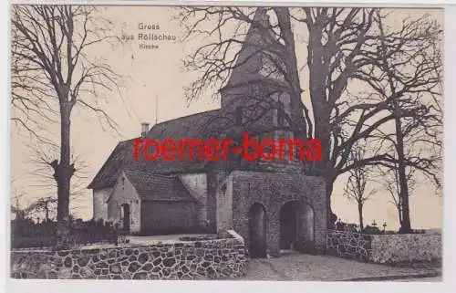 84990 Ak Gruß aus Röllschau Rüllschau Kirche 1913