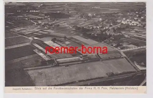 84748 Ak Zeppelin-Aufnahme Halstenbek Forstbaumschulen Fa. H.H. Pein um 1930