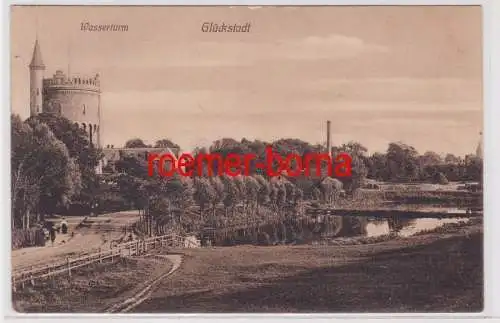 84839 Ak Glückstadt Wasserturm 1912