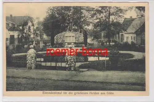 85092 Ak Ehrendenkmal für die gefallenen Helden aus Erfde 1929