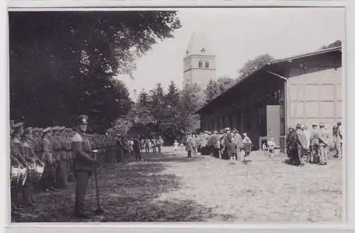 80376 Foto Ak Ratzeburg Soldaten beim Appell um 1930