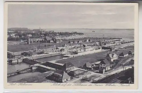 70454 Ak Kiel Holtenau Blick auf die Schleusen des Kaiser Wilhelm Kanal um 1930