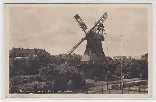 70670 Ak Nordseebad Wyk auf Föhr Windmühle 1932