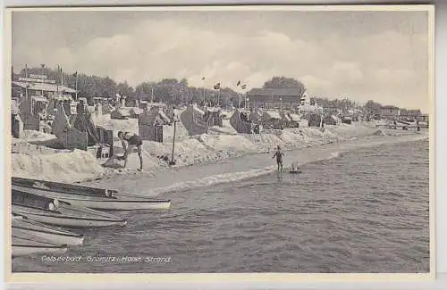 68806 Ak Ostseebad Grömitz in Holstein Strand um 1940