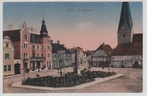 67837 Ak Eutin Marktplatz mit Schloss Hotel um 1910