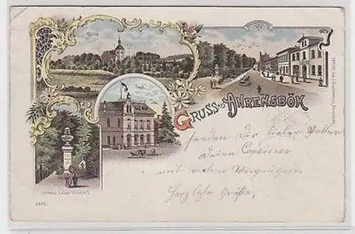 66228 Ak Lithographie Gruss aus Ahrensbök Post usw. 1898