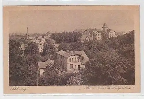 65154 Ak Schleswig Partie in der Flensburgerstrasse um 1930