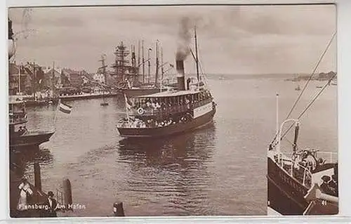 63050 Ak Flensburg Am Hafen 1941