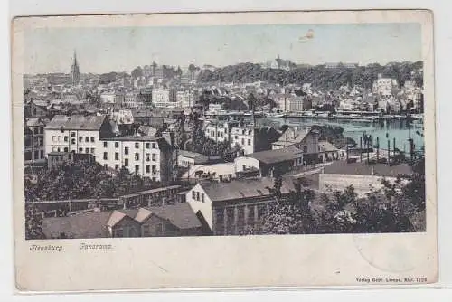 58532 Ak Flensburg Panorama 1905