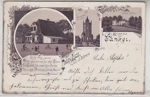 59106 Ak Lithographie Gruß aus Panker Gasthaus zur Ohlen Liese 1901