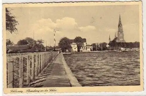 57708 Ak Schleswig Strandweg an der Schlei 1950