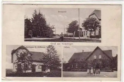 55093 Mehrbild Ak Gruß aus Hemdingen Schule usw. 1930