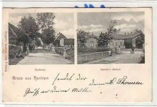 54219 Mehrbild Ak Gruß aus Rantrum Harmsens Gasthof und Dorfstraße 1899