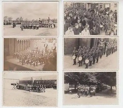 53771/6 Foto Ak Flensburg Militär Orchester um 1935