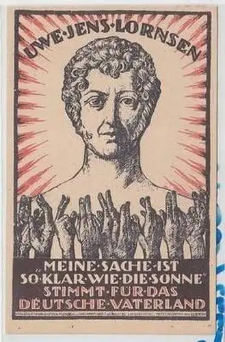 53642 Propaganda Ak Schleswig Erinnerung an die Abstimmung am 14. März 1920