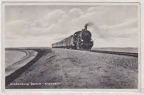 52136 Ak Hindenburg Damm "Klanxbüll" um 1930