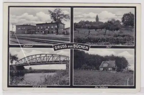 50963 Mehrbild Ak Gruß aus Büchen Bahnhof, Kanalbrücke usw. 1936