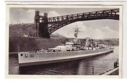 48269 Ak Panzerschiff "Deutschland" im Kaiser Wilhelm Kanal um 1935