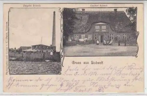 44416 Ak Gruß aus Bobeck Ziegelei und Gasthof 1908