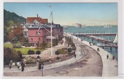 46219 Ak Kiel kaiserlicher Yachtklub Gebäude Strandpromenade 1911