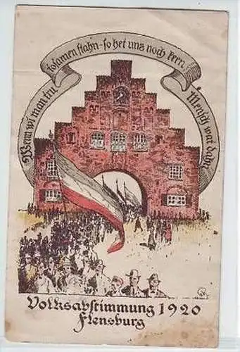 44982 Ak Flensburg Schleswig Volksabstimmung 1920