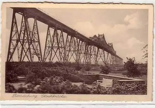 41787 Ak Rendsburg Hochbrücke um 1930