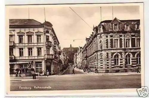 32245 Ak Flensburg Rathausstraße um 1940