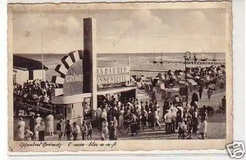 32505 Ak Ostseebad Grömitz Strandansicht um 1935