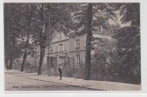 32876 Ak Kiel Düsternbrooker Allee mit Palais des Prinzen Adalbert 1916