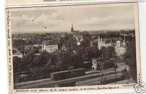 29227 Ak Buxtehude Totalansicht mit Bahnanlagen 1932