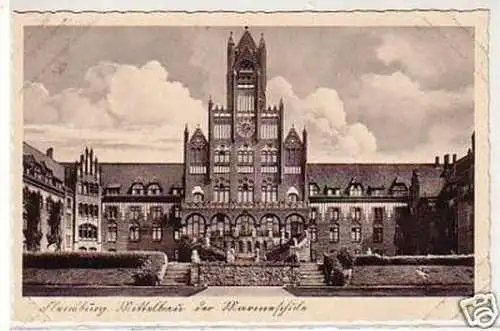 30161 Ak Flensburg Mittelbau der Marineschule um 1940