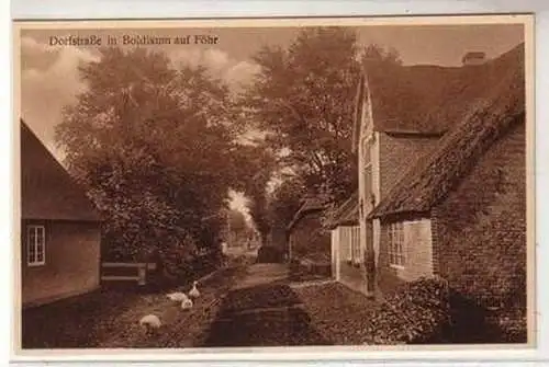 27364 Ak Dorfstrasse in Boldixum auf Föhr um 1930