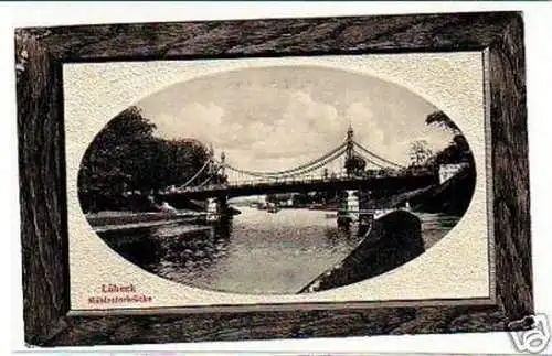 27611 Ak Lübeck Mühlentorbrücke 1911