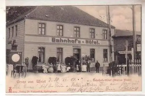 24001 Ak Gruß aus Wrist Bahnhofs Hotel (Marcus Maass) 1901