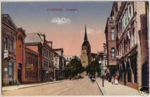 15533 Ak Flensburg Neustadt Straßenansicht um 1910