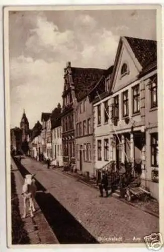 09103 Nachgebühr Ak Glückstadt am Hafen 1941