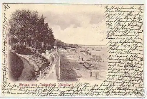 09595 Ak Gruß aus Ostseebad Niendorf 1900