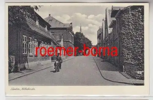 10982 Ak Lunden Wilhelmstrasse mit Motorradfahrer 1955