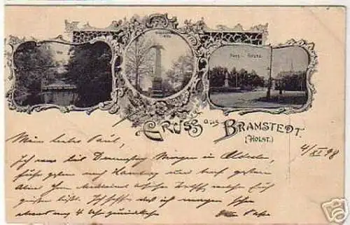 05289 Mehrbild Ak Gruß aus Bramstedt in Holstein 1898