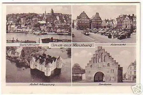 07115 Feldpost Ak Gruss aus Flensburg 1943