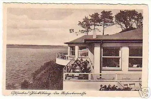 03124 Ak Ostseebad Glücksburg die Rosenterrasse 1944