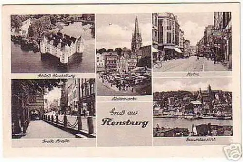 04519 Feldpost Ak Gruss aus Flensburg 1943