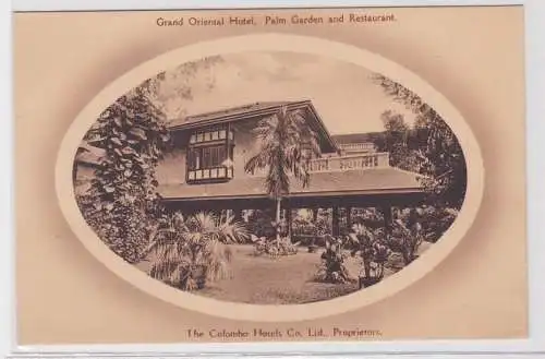 71662 Ak Colombo Ceylon Grand Oriental Hotel Palm Garden and Restaurant 1914