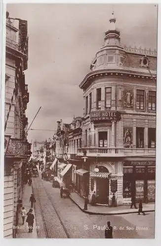 70578 Foto Ak Sao Paulo Brasilien Rue de Sao Bento Grande Hotel 1914