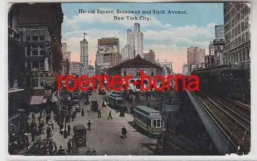 82371 Ak New York City Herald Square, Broadway & Sixth Avenue um 1920