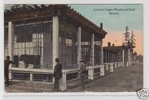 32615 Ak Seattle Animal Cages Woodland Park 1913