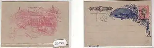 30123 Klapp Ganzsachen Postkarte Brasilien 1899