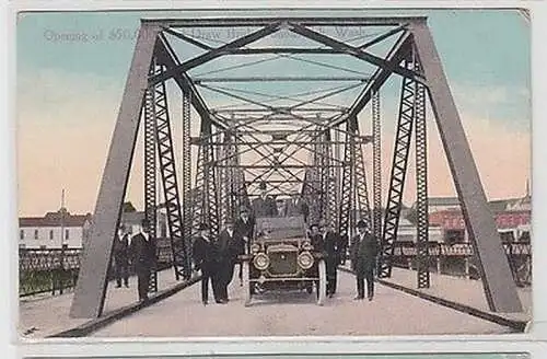 62107 Ak Snohomish Wash. Draw Bridge mit Automobil um 1910